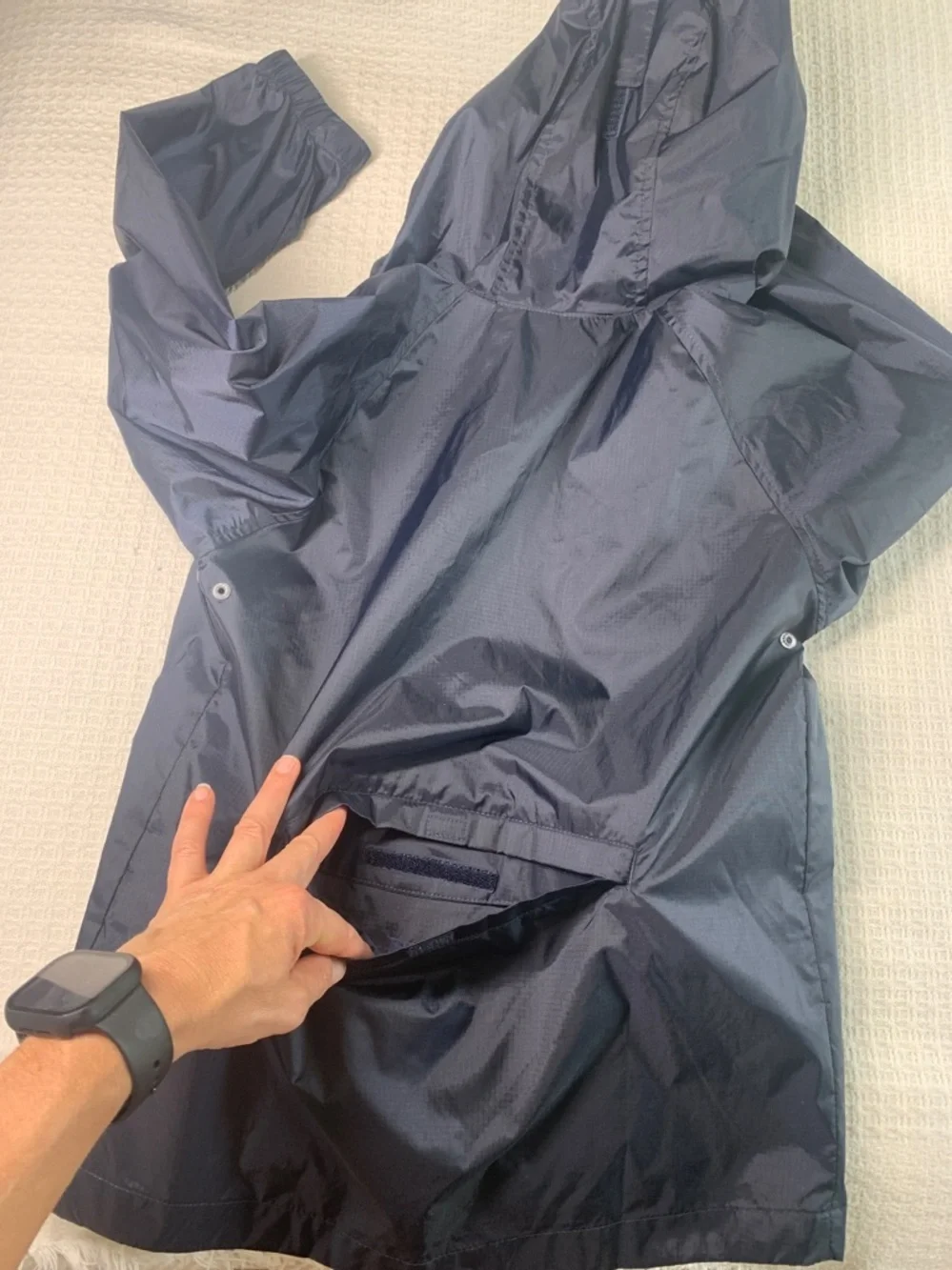 Land’s End black nylon rain jacket size small (8)